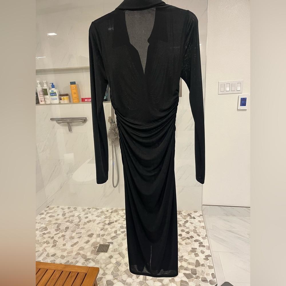 Good American Black Long Sleeve Dress